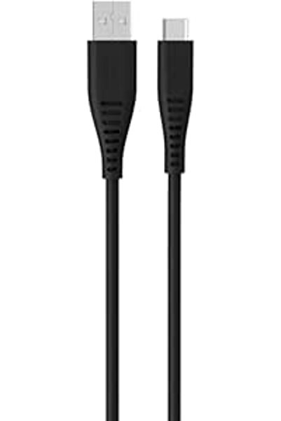 GOUİ USB to Type C Silicone Cable, 1.5m, Black