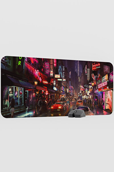 mousepad bastir Digital City Street Car V3 90X40 XXL Gaming Rubber Non-Slip B...