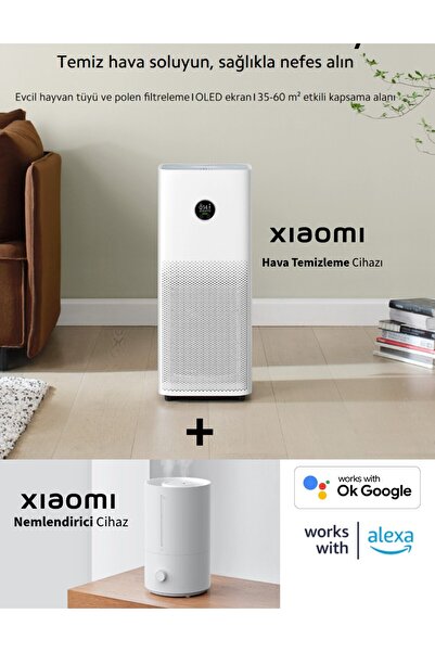 Xiaomi 43m2 Alan etkili + HEPA Filtreli Toz&Polen Filtreli Akıllı Hava Temizl...
