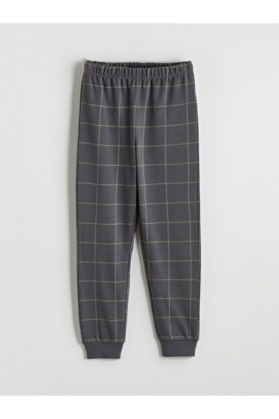 LC Waikiki Parte de jos de pijama pentru băiat în carouri cu talie elastică