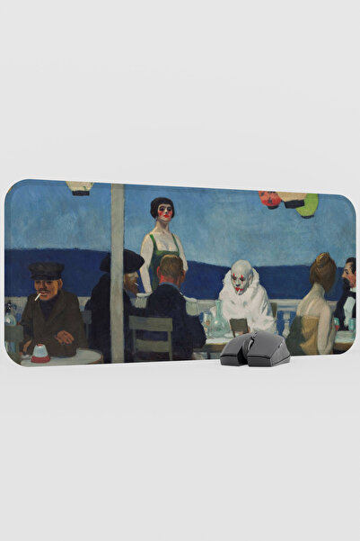 mousepad bastir Soir Bleu Blue Night Tablo E Hopper V4 70X30 XL Gaming Rubber...