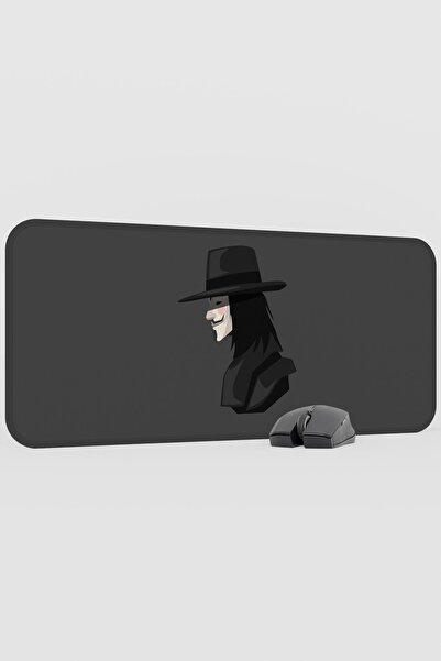 mousepad bastir وسادة ماوس V For Vendetta V5 70x30 XL للألعاب مصنوعة من المطا...