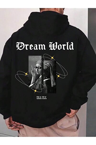 donamod Hanorac cu glugă cu șnur din seria Coko Plus, cu slogan și grafică cu...