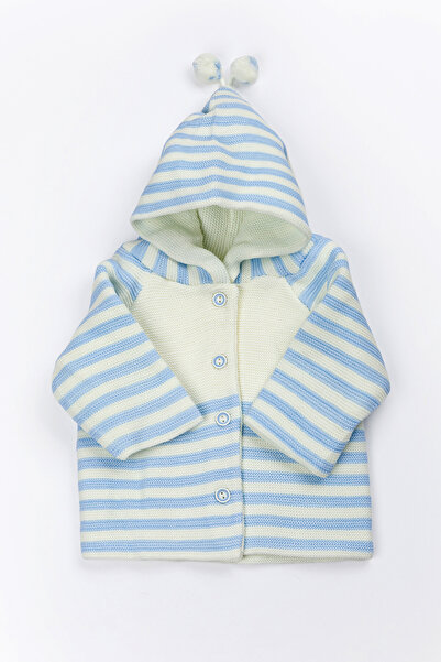 Lui Baby Newborn Hooded Knitwear Unisex Pompom Baby Cardigan 0/6 Months