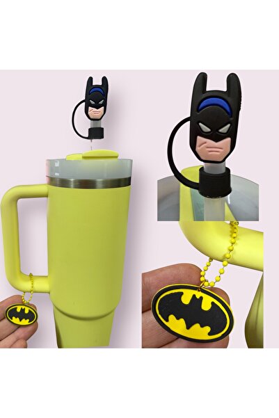 Buki'nin Atölyesi Termos uyumlu 3 Adet (10MM) Toz Geçirmez Batman Figürlü Que...
