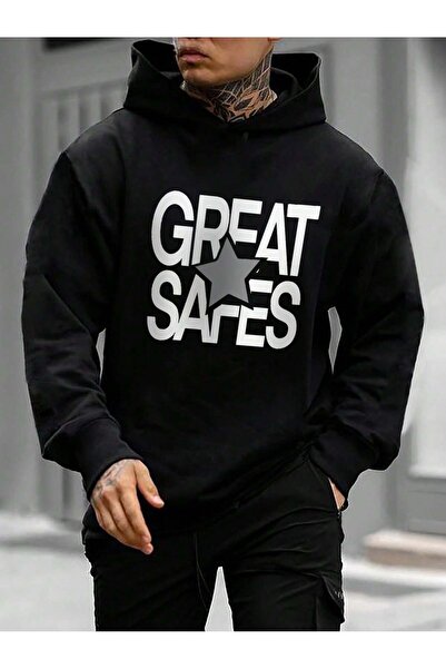 donamod Hanorac cu glugă din seria Coko cu grafică cu stele și litere