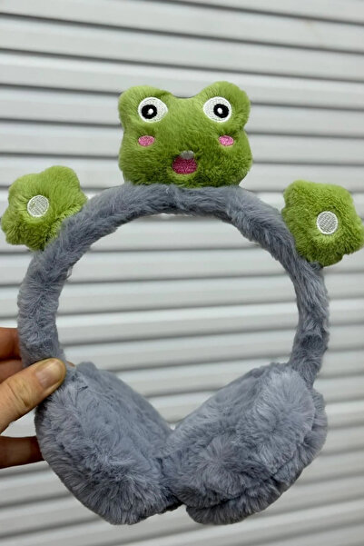 HERALDİS غطاء أذن دافئ من القطيفة على شكل دمية دب-ضفدع-فراولة