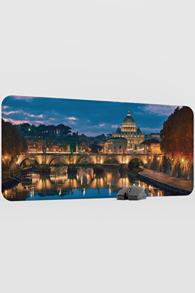 mousepad bastir Rome Italy V4 90X40 XXL Gaming Rubber Non-Slip Base Mouse Pad...
