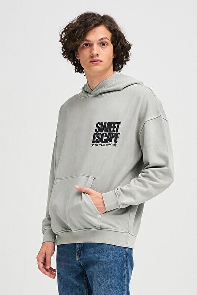 donamod Αποκλειστικό Sweet Escape Washable Unisex Φούτερ Γκρι Trndz1389