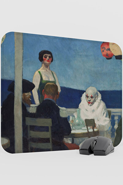 mousepad bastir Soir Bleu Blue Night Tablo E Hopper V4 48X40 XL Gaming Rubber...