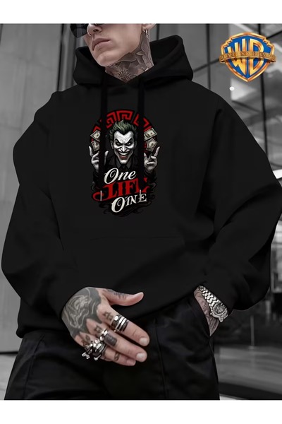 LAND MODA - Hanorac de damă cu imprimeu, din țesătură compactă (cu interior d...