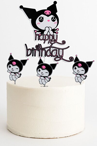 lumix3d Kuromi Temalı Pasta Süsleme Seti (4 parça)