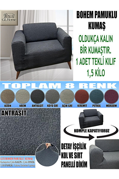 Home LUX BOHEM PAMUKLU KUMAŞ TEKLİ KOMPLE GİYDİRME TEKLİ & BERJER , OLDUKÇA K...