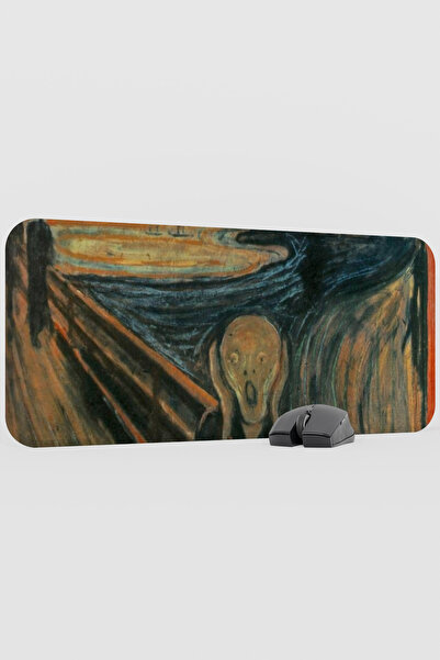 mousepad bastir The Scream Edvard Munch 70X30 XL Gaming Rubber Non-Slip Base ...