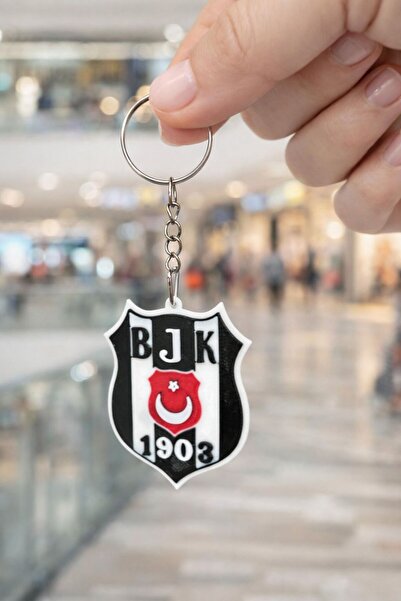 3DWorldX Futbol Takımı Taraftar Logo Anahtarlık Beşiktaş