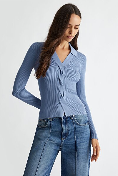 liu.jo Liu Jo V Yaka Viskon Karışımı Triko