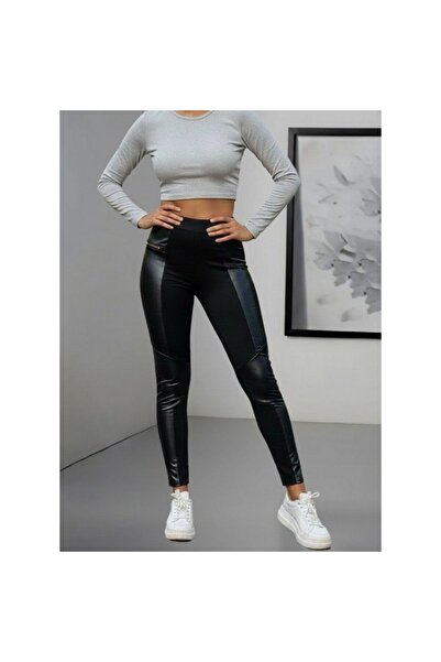 Secret Passion Lingerie Leggings pentru femei talie înaltă Side Stripe cu det...