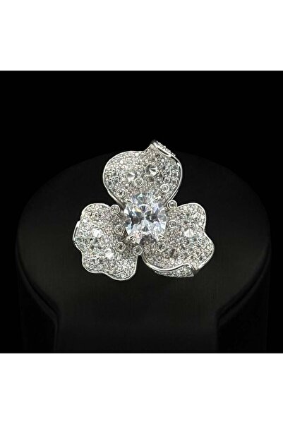 Generic Zircon ring, diamond-quality, special edition, mixed silver and black...