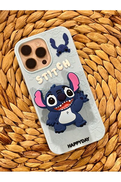 HYPERSOFT iPhone 15 Pro Max (6.7 Inch) Compatible Cute Stitch Patterned Stand...