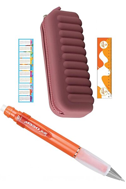 Serve Makı Yumuşak Silikon Kalem Çantası (Pudra) ve Deep Versatil Kalem 0.7mm...