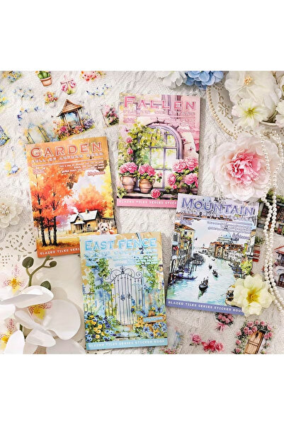 Kolbi Craft 2 Sayfa 12 Adet Şeffaf Bina Manzara Sticker Bullet Journal Scrapb...