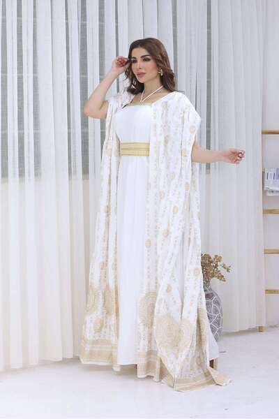 modern designer Luxurious Ramadan jalabiya with shawl