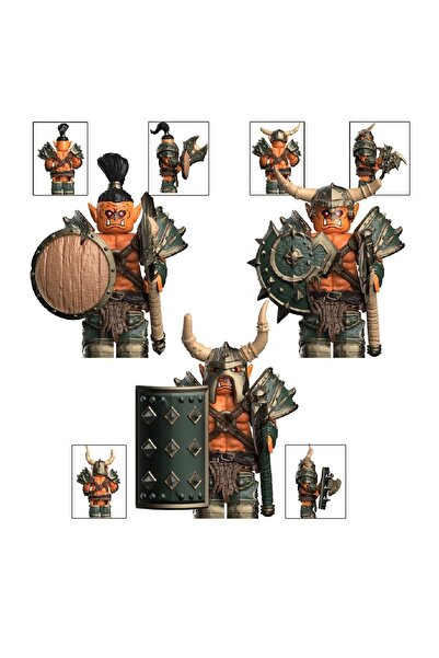 myminitoys مجموعة ثلاثية من شخصيات حرب الأحجار الكريمة المصغرة، محارب الدروع ...