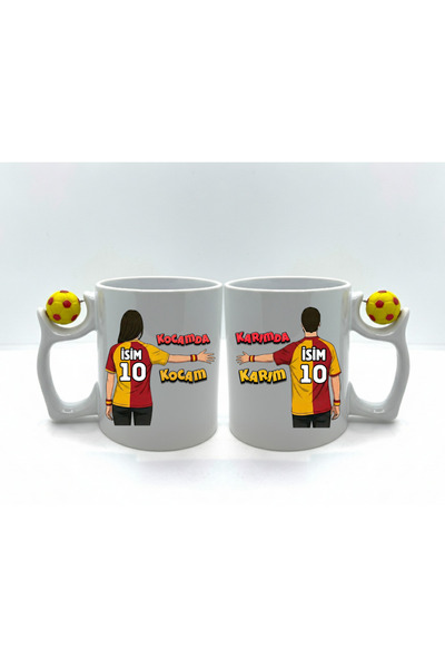 MRN Tasarım Taraftar Karımda Karım Kocamda Kocam Kupa Bardak Kişiye Özel Gala...
