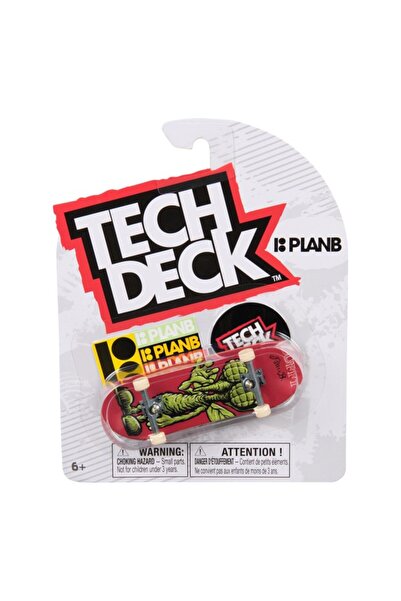 TOYFEST Tech Deck – Plan B Skateboards – Yeşil Canavar (Puffy) Grafik – Parma...