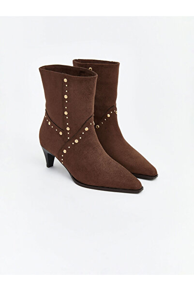 LC Waikiki Koor Brown Suede Look Women's Heeled Boots