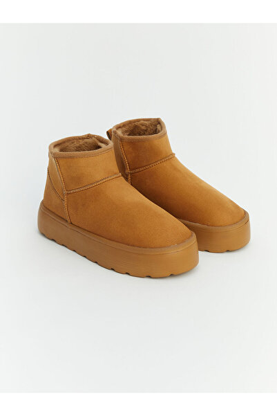 LC Waikiki Lcw Steps Brown Suede Look Women's Boots