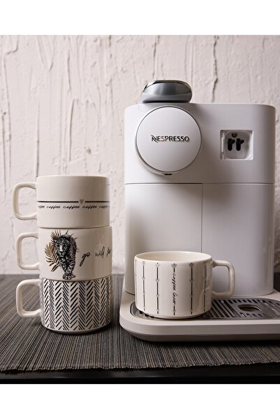 TUSE LIVING Monochrome Çizgili Porselen Kupa 220 ml