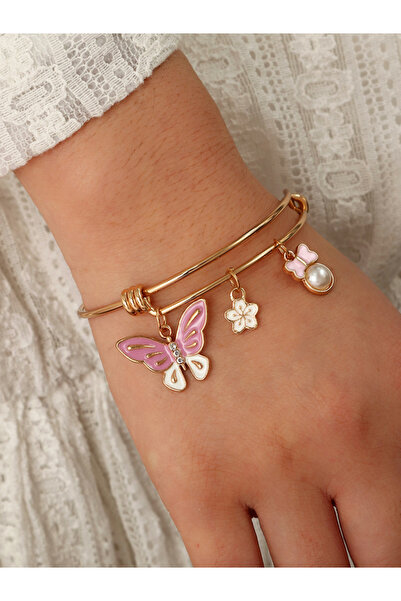 Take Two By Styli Butterfly Pendant Bracelet
