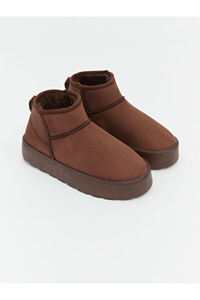 LC Waikiki Lcw Steps Brown Suede Look Women's Boots