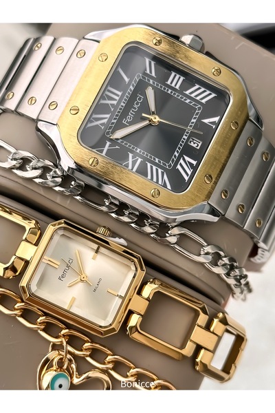 Ferrucci Valentine's Day Gift, Yellow Color Steel Cord, Rectangular Case (Sep...