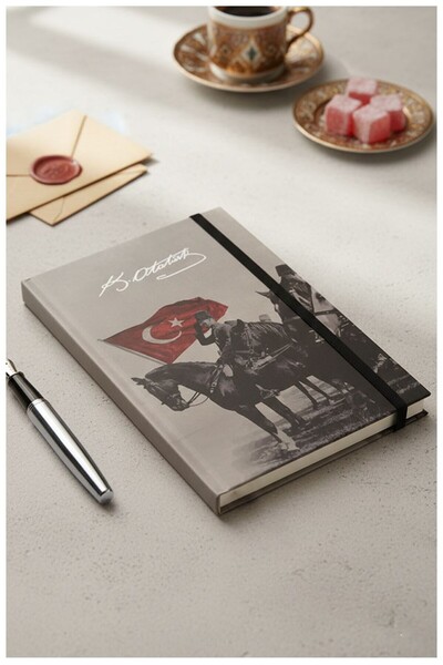 Artmaster Atatürk Tarihsiz Ajanda Kuşe Kapak Gri 1 Adet Atatürk Modalist Çizg...