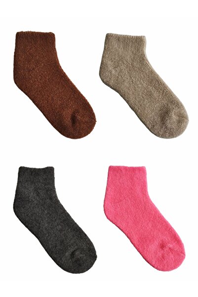 Sweex 4-Piece Women's Wool Winter Thick Booties Colorful Socks