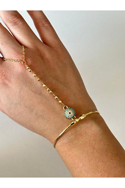 Charmist Çelik nazar boncuk detaylı Şahmeran bileklik