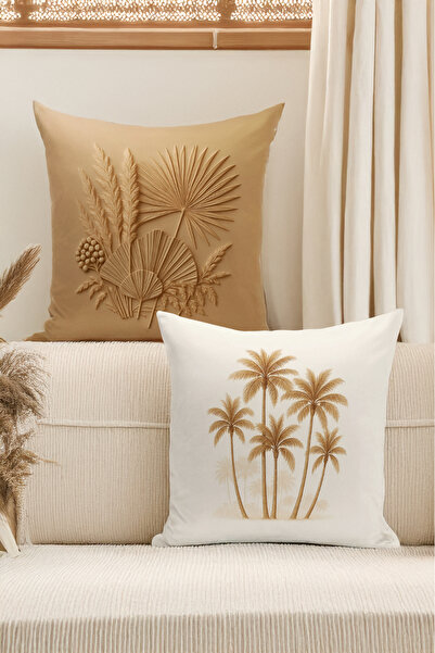 Bertille Home Double Side Digital Printed Set of 4 Throw Pillow Covers (Punch...