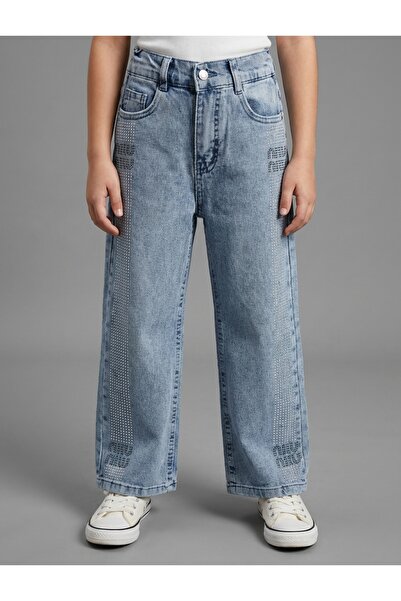 Tati Devojčice, pantalone sa elastičnim strukom Sa likrom i debele bočne stra...