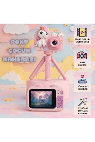 Ayers Çocuk Tasarımlı Çocuk Fotoğraf Makinesi – 48 Mp, 1080p Video, Dijital Z...