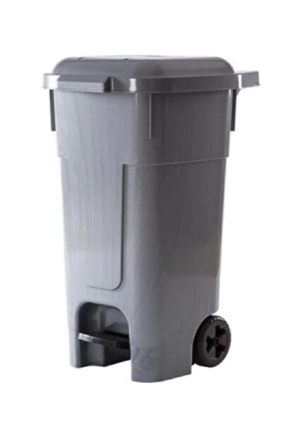 POMSTORE Violet Konteyner 80 Litre Büyükboy Pedallı Ayak Çöp Kova Kapaklı Tek...