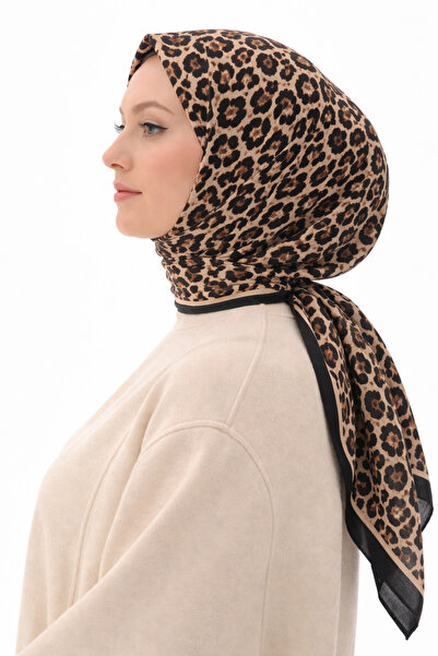 VALURESS Siyah Pamuklu Dijital Bambu Kraş Eşarp, Yumuşak Dokulu, Terletmeyen,...