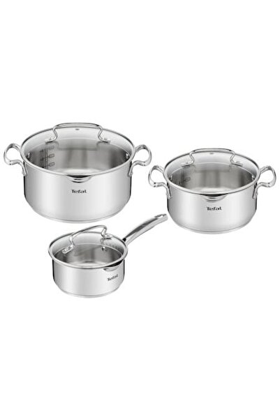 TEFAL Duetto Plus G719S674 Cookware Set, 6 Pieces, 16-24cm, Steel, Silver