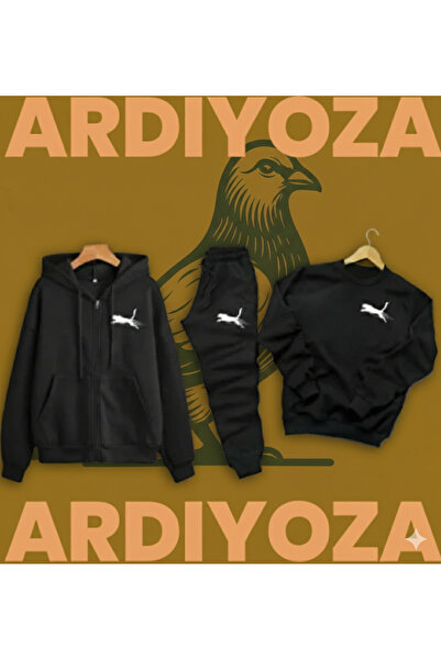 Ardiyoza Tracksuit Set with Zipper 3-Piece (Cardigan-Sweat-Pants)