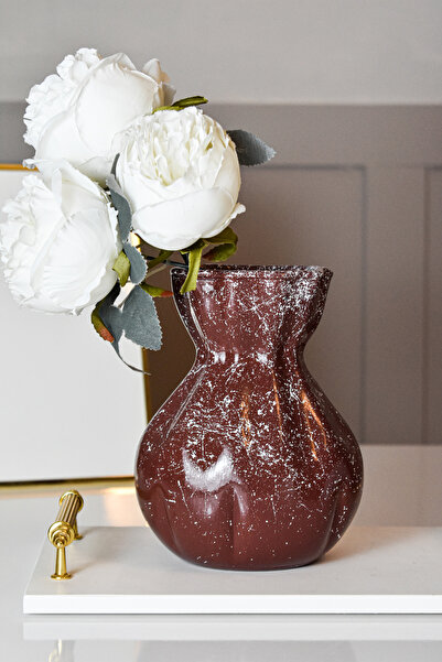 LALEZEN HOME Marble Looking Ceramic Papillon Vase