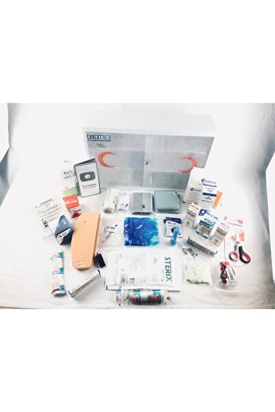 Saatistan Duvar Tipi Plastik Ecza Dolabı, Plus Set İçerikli, Sağlam ve Şık Ta...