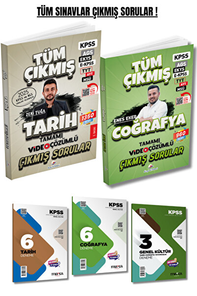 Dizgi Kitap 2026 KPSS AGS EKYS EKPSS TYT AYT MSÜ Coğrafya ve Tarih Çıkmış Sor...