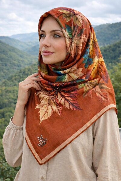 İpekal Eșarfă Mono Scarfs din bumbac moale-06109-13