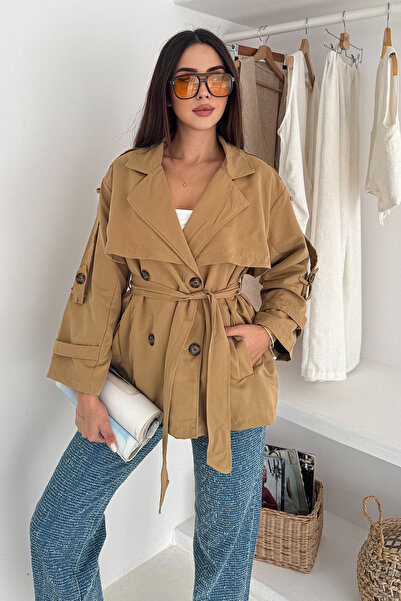 Noa&Noa Women's Belted Double Button Trench Coat – Timeless Form